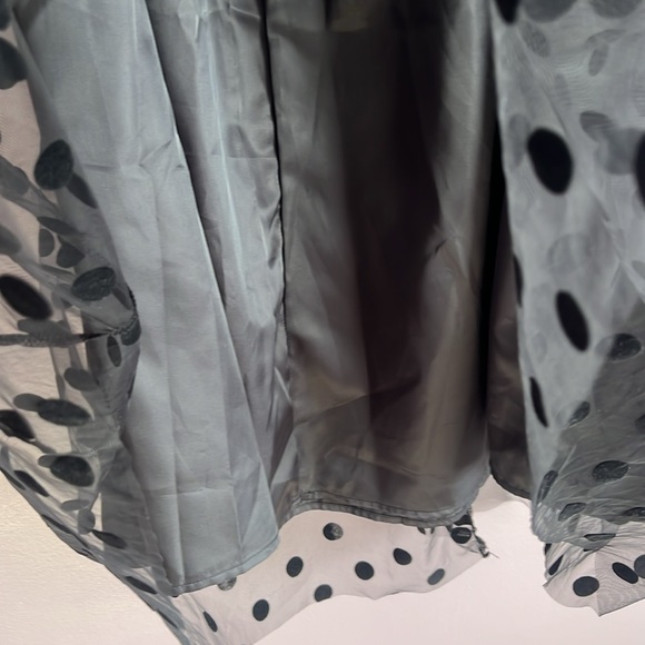 Black layered skirt polka dot Size 10/Large EUC - Picture 3 of 16